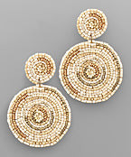 2 Bead Disk Earrings