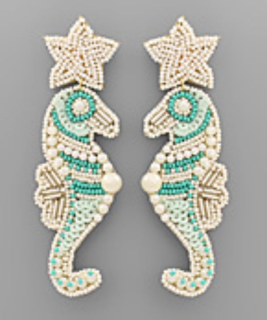Turquoise Seahorse Earrings