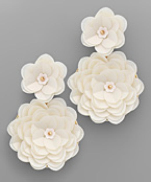 Double Flower Sequin Earring