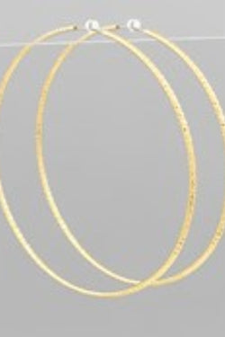 70mm Textured Brass Hoops