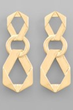 Oval Chain Drop Earrings