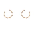 Gold Pave Cubic Zirconia Earrings