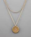 Initial Disk Gold Necklace