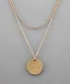 Initial Disk Gold Necklace