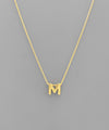 Gold Dipped Initial Necklace - 1/4