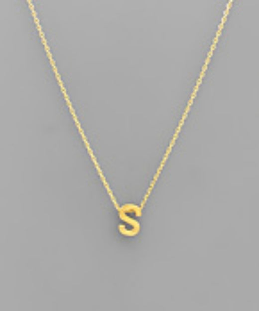 Gold Dipped Initial Necklace - 1/4"