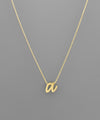 Small Cursive Initial Necklace