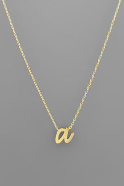 Small Cursive Initial Necklace