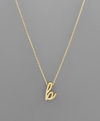Small Cursive Initial Necklace