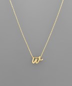 Small Cursive Initial Necklace