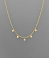 Gold Circle Charm Necklace