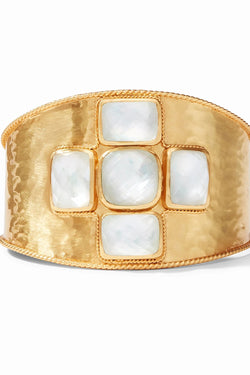 Savoy Cuff Gold Iridescent Clear Crystal