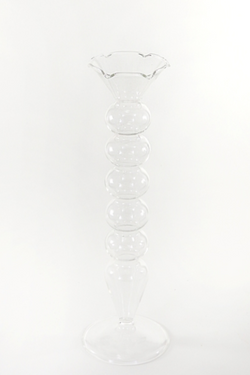 Stacked Bubbles Candle Stick-Clear