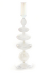 Stacked Disk Candlestick -White