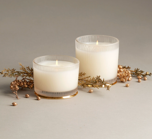 Frasier Fir Gilded Frosted Wood Grain Candle