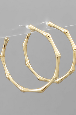 Gold Reed Hoops