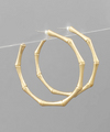 Gold Reed Hoops