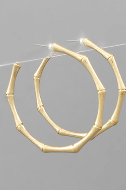Gold Reed Hoops