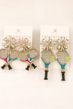 Double Tennis Racket Earrings