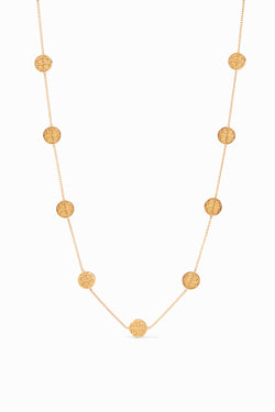 Julie Vos, Valencia Delicate Station Necklace - Gold Coin