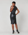 Spanx, Leather-Like Combo Fitted Dress