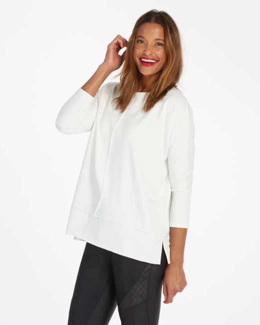 SPANX, Tops, Spanx 3x Perfect Length Dolman 34 Sleeve Soft Pullover Top  Sweatshirt White