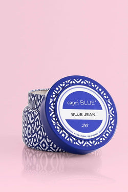8.5oz. Blue Jean Printed Travel Tin
