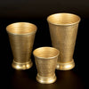 Gold Hammered & Beaded Vases