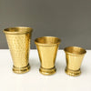 Gold Hammered & Beaded Vases