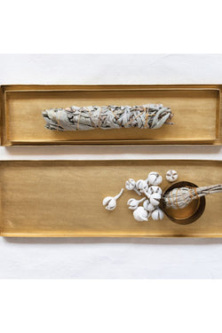 Decorative Textured Matte Brass Trays