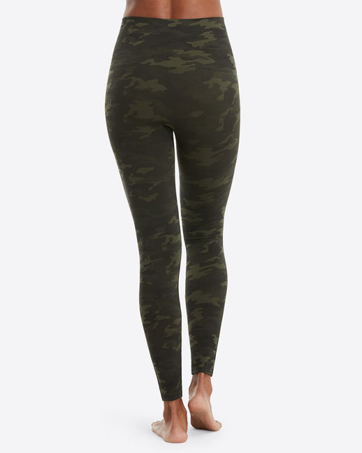 Spanx Look At Me Now Leggings, Green Camo