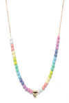 Gold Pastel Bead Necklace