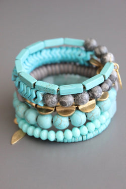 David Aubrey Aqua Wrap Bracelet